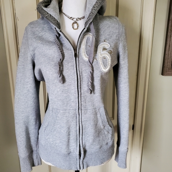 AERI Gray Zippered Hoodie - Size Large - Good cond - Picture 2 of 5